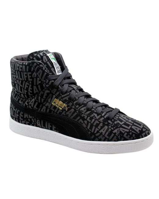 PUMA Black Suede Mid X Stuck Up X Alife Trainers Lace Up 358866 01 D29 for men