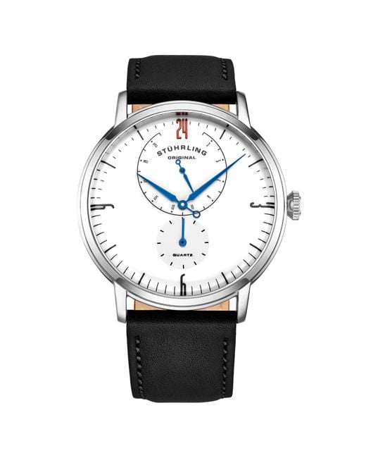 Stuhrling Black Cabaletta 3969 Quartz 42Mm Classic for men