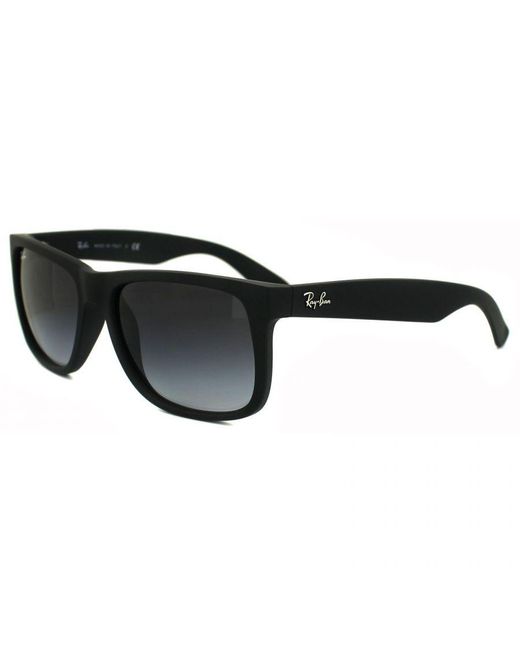 Ray-Ban Black Sunglasses Justin 4165 Rubber Gradient 601/8G By for men
