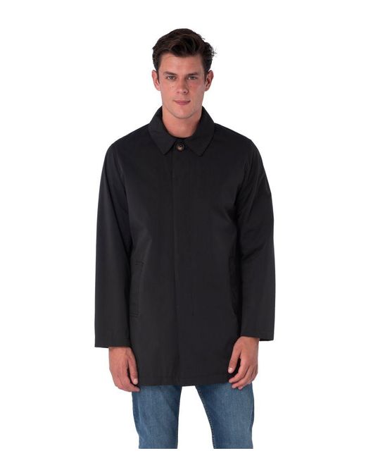 Harry Brown London Black Single Breasted Trench Coat for men