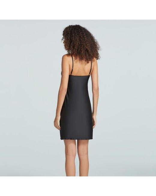 Commando Black Faux Silk Cami Slip