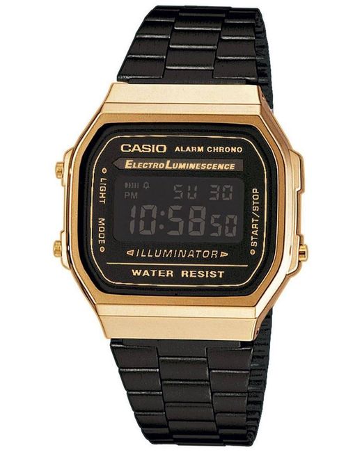 G-Shock Black Retro Watch A168Wegb-1Bef Stainless Steel