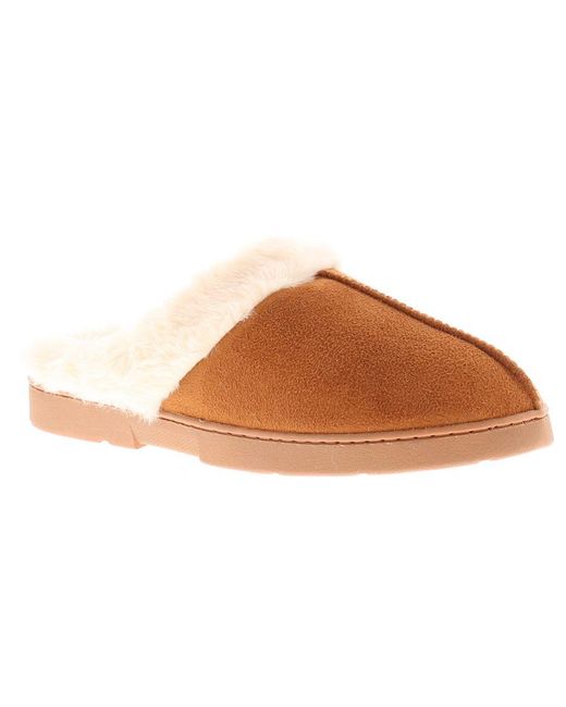 Strollers Brown Fluffy Slippers Decator Slip On Micro Fibre