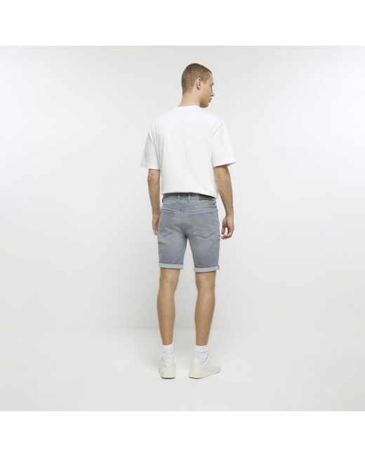 River island store white denim shorts