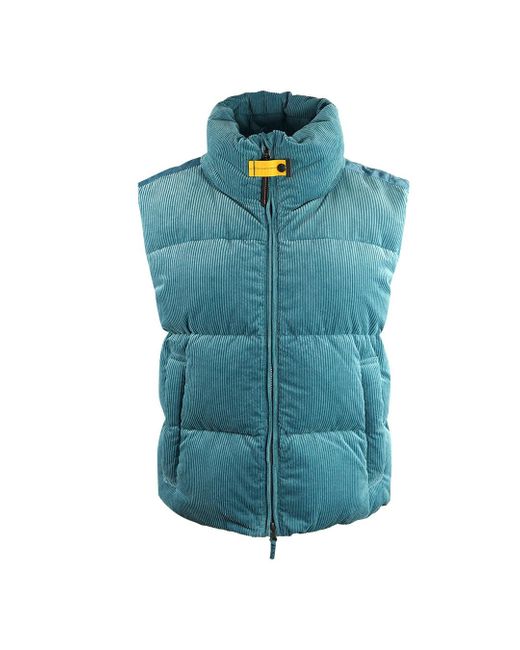 Parajumpers Jam Alta Marea Blauw Corduroy Donsgiletjack in het Blue