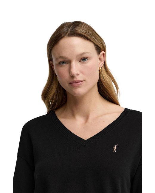 POLO CLUB Black V-Neck Sweater Pullover18