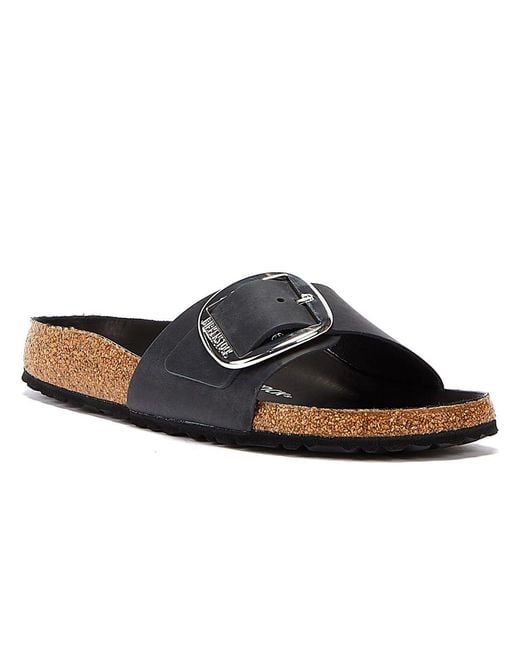 Birkenstock Blue Madrid Big Buckle Oiled Leather Sandals