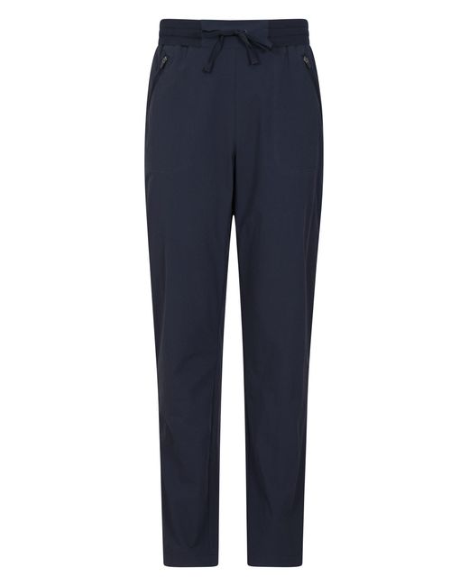 Mountain Warehouse Blue 'Explorer' Trousers Sun Protection Quick Dry Holiday Adventure Pants Polyamide