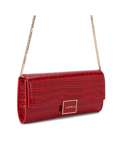 Carvela Kurt Geiger Red Jessica Clutch Bag