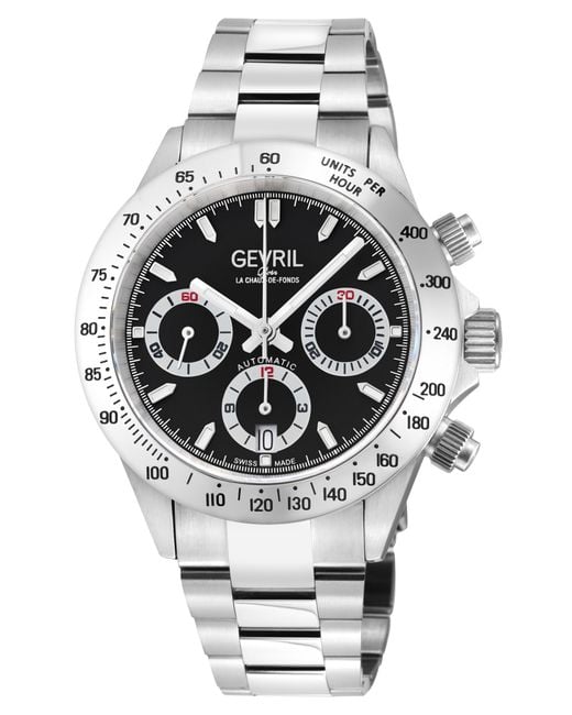 Gevril Gray New Amsterdam 44607B Swiss Automatic Eta 7750 Dial Special Edition Watch for men