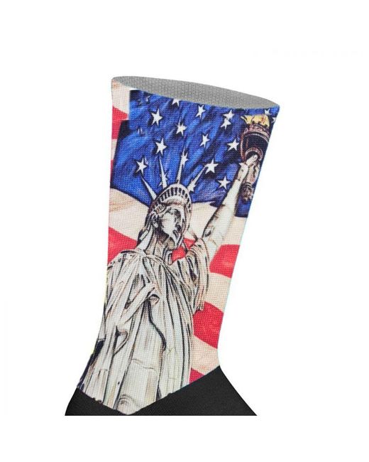 Jenes Socks Blue Elastic Printed Long