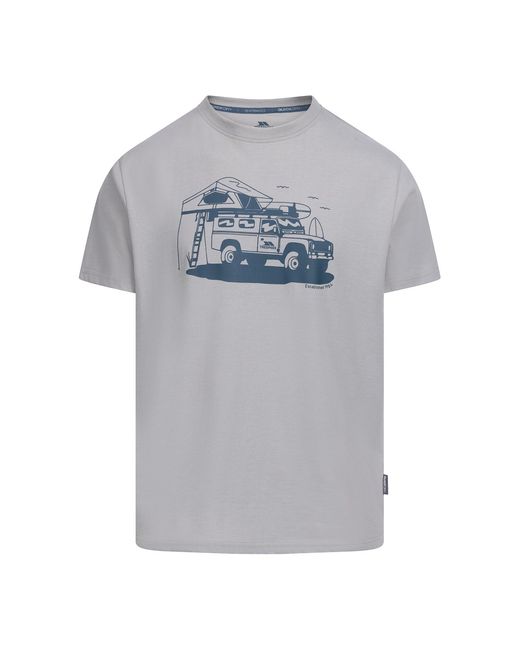 Trespass Gray Wonderer Casual T-Shirt (Stone) for men