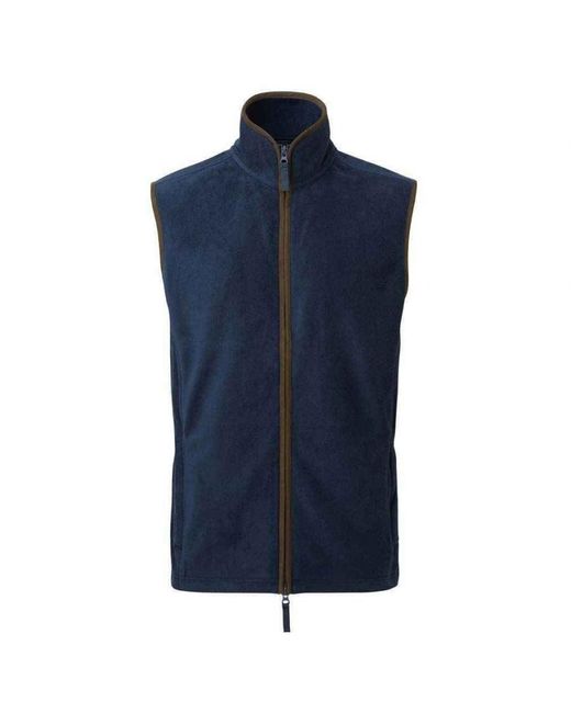 PREMIER Blue Artisan Fleece Gilet (/) for men