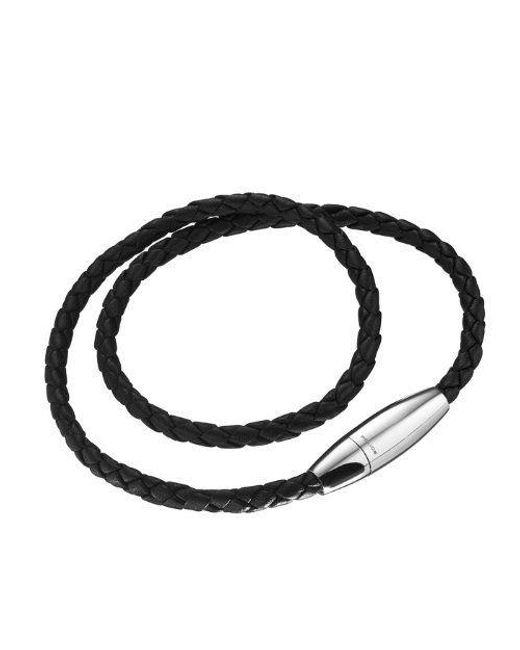 Police Black "Glow" Leather Choker
