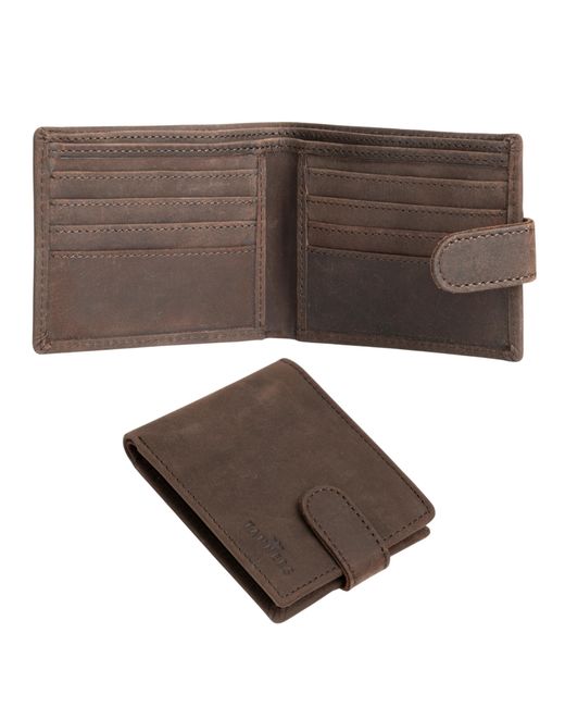 Woodland Leathers Brown Rfid Genuine Leather Bifold Wallet, Card Holder for men