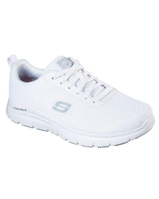 Skechers White 77125Ec/Wht Flex Trainers for men