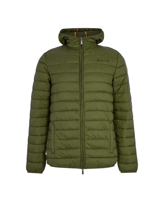 Aquascutum Green Logo Puffer Jacket (Army) for men
