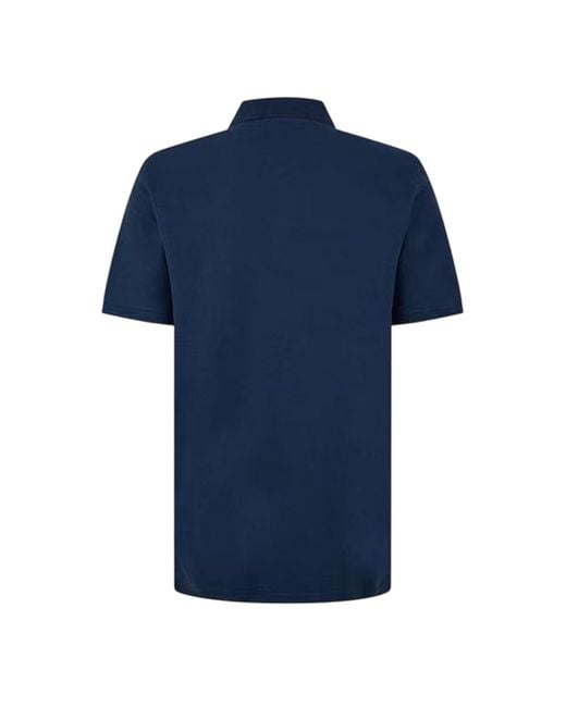 Original Penguin Blue Embroidered Logo Polo Shirt (Yale) Cotton for men