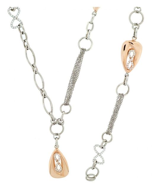 Orphelia White 925 Sterling Set: Chain + Bracelet
