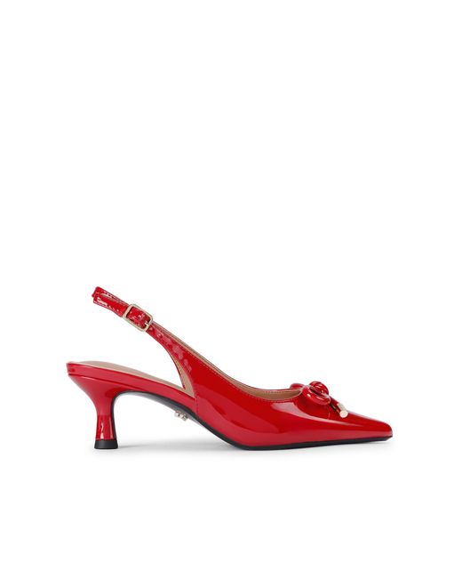 Carvela Kurt Geiger Red Alina Bow Slingback Heels