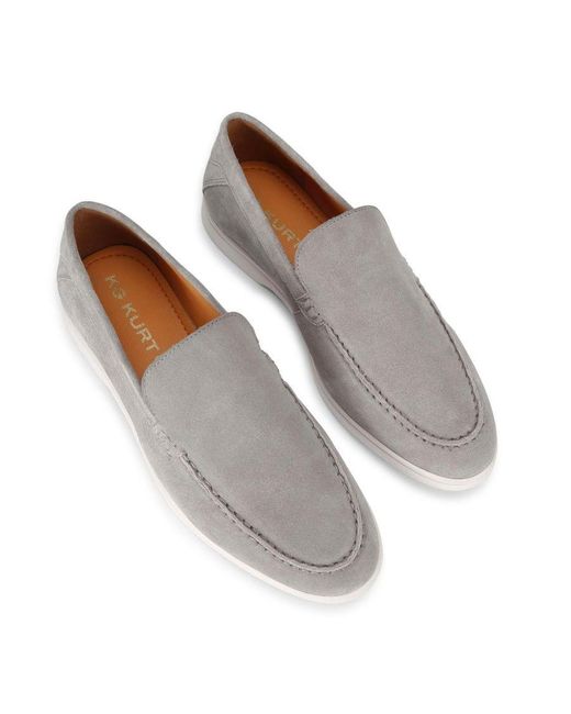 KG by Kurt Geiger White Suede Ryan Loafers for men