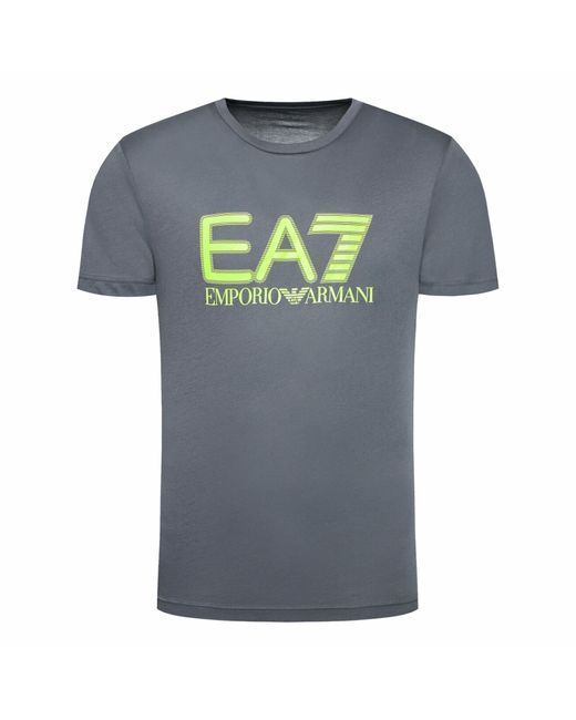 EA7 Gray Emporio Armani Short Sleeve T-Shirt, Cotton for men
