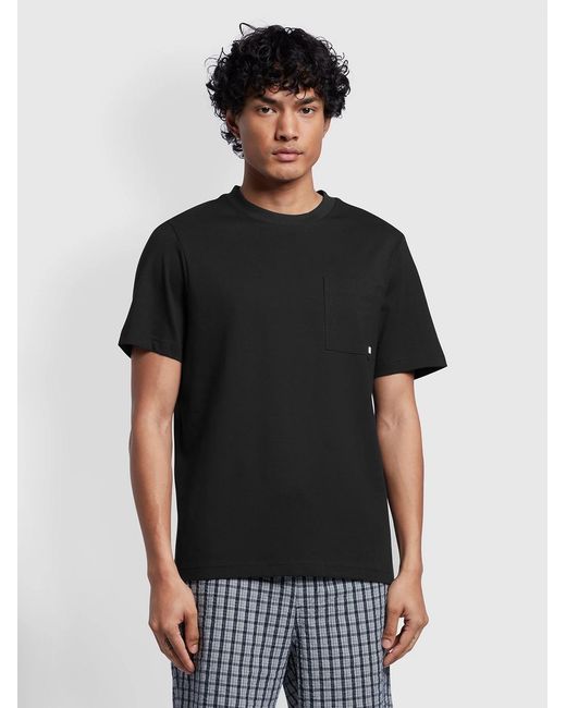 Farah Black Stacy Pocketed T-Shirt for men