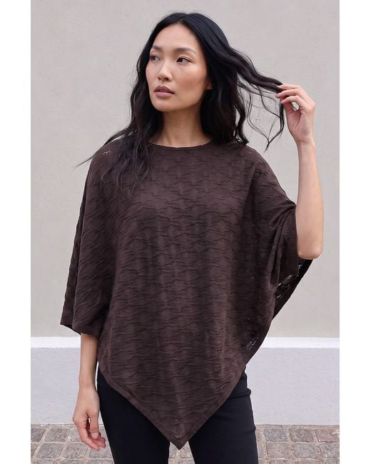 Roman Purple Textured Cape Top