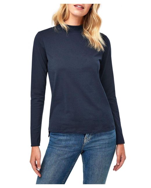 Secret Label Blue High Neck Long Sleeve Jersey Top