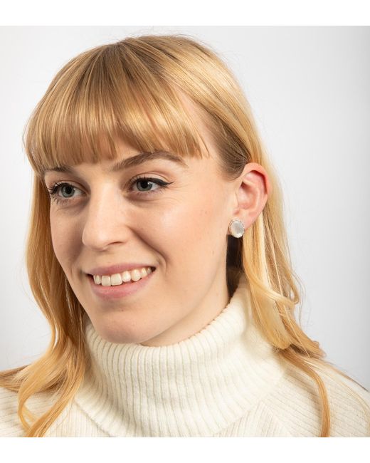 The Jewellery Stockroom Metallic Sterling Mother Of Pearl Studs