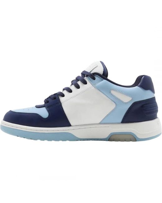 Off-White c/o Virgil Abloh Blue Off- Out Of Office Light Leather Sneakers for men