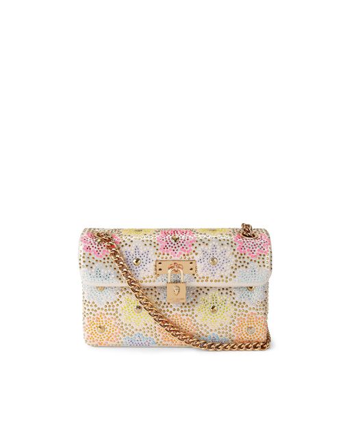 Kurt Geiger Pink Fabric Mini Brixton Bag