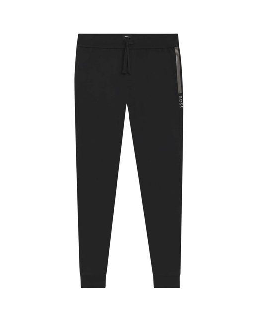 Boss Black Side Logo Tapered Jogging Bottoms for men