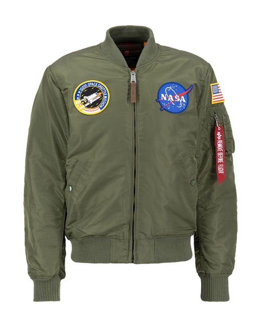 Alpha Industries Green Ma-1 Vf Nasa Bomber Jacket for men