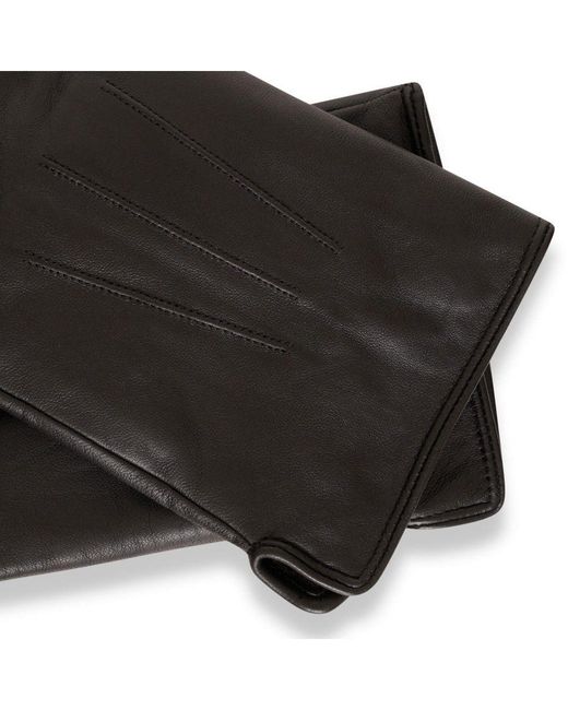 Barney's Originals Black Classic Leather Glove for men
