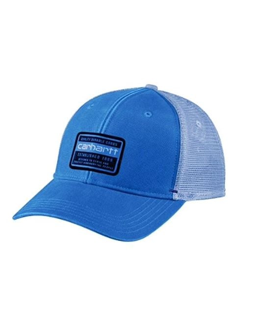 Carhartt Blue Quality Goods Logo Patch Ball Cap Canvas for men