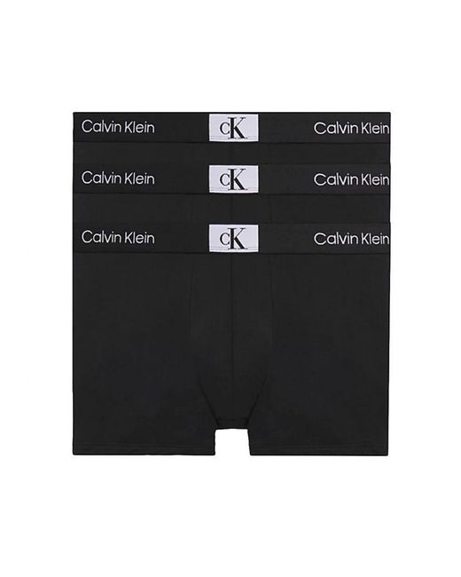 Calvin Klein Trunk Boxer 3pk in het Black voor heren