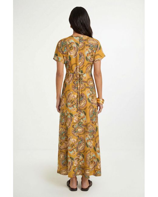 Wallis Metallic Paisley Tie Back Maxi Dress