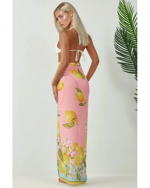 Hiccup Green Printed Beach Maxi Cover-Up