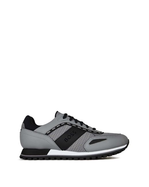 Boss Parkour Hardlooptrainers Voor In Grijs in het Black voor heren