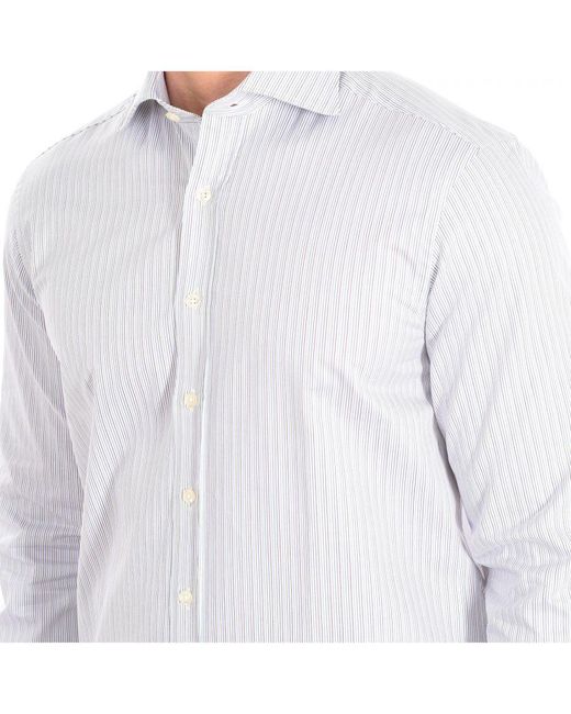 Café Coton White Chamois13 Long Sleeve Shirt for men