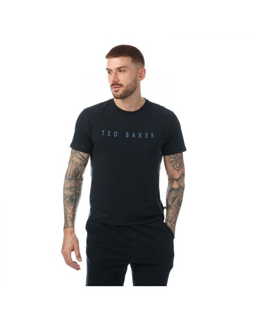 Ted Baker T-shirt In Navy in het Black voor heren