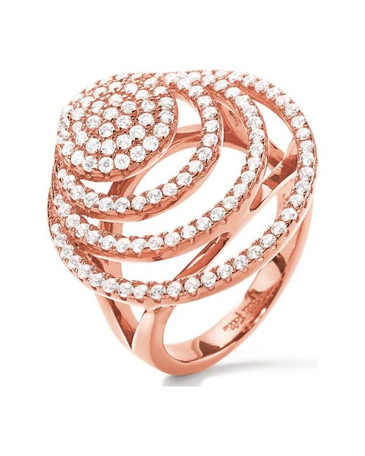 Folli Follie Pink 3R17S034Rc-52 Ladies Ring