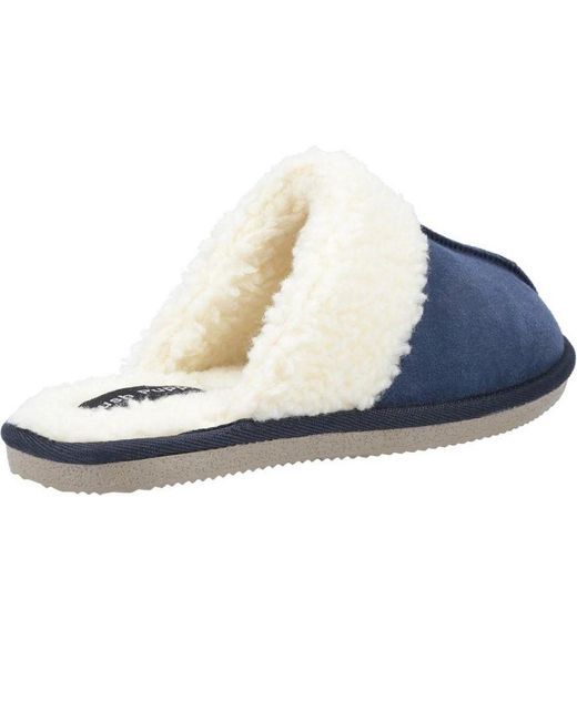 Hush Puppies Blue Ladies Arianna Suede Slippers