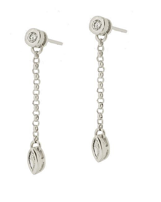 Orphelia Metallic 925 Sterling Drop Earrings