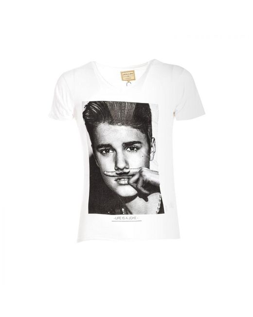 ELEVEN PARIS T-shirt Met Korte Mouwen Van Bieber in het White voor heren