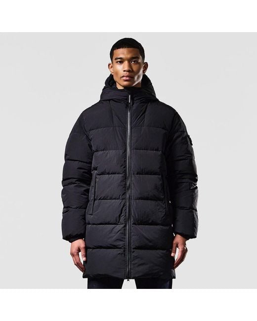 Weekend Offender Black Sapporo Longline Down Jacket for men