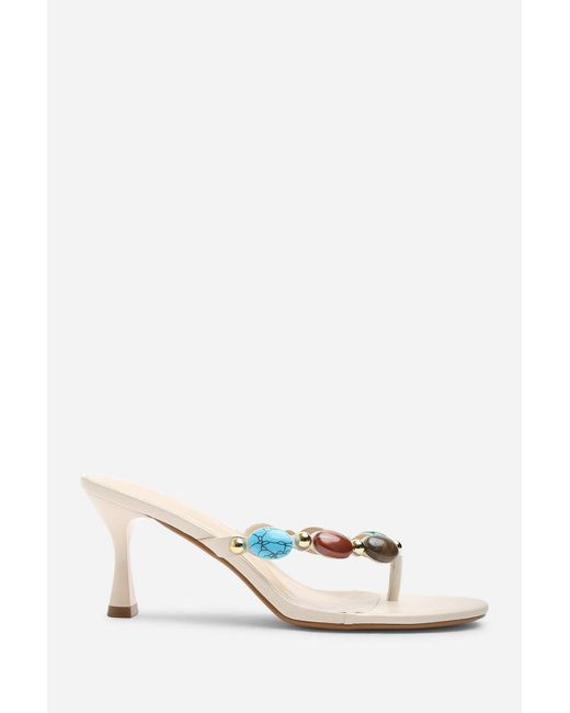 Where's That From White Wheres Electra Jewel Embellished Heeled Sandals