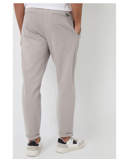 Threadbare Gray Light 'Monton' Luxe Jogger Style Trousers for men