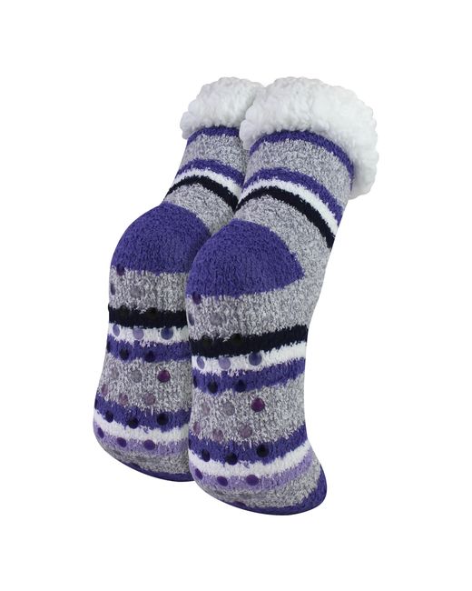 Sock Snob Purple Ladies Soft Fluffy Lounge Socks